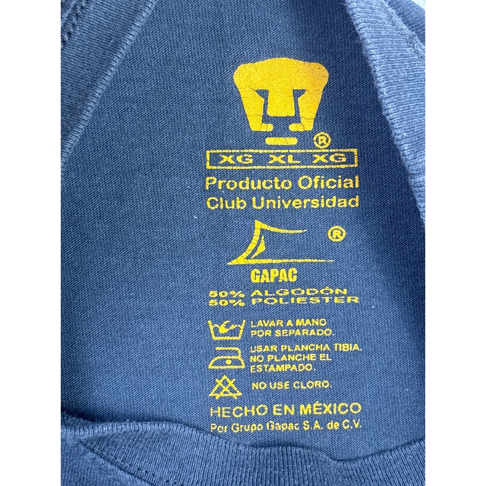 Pumas UNAM Club Universidad Mens XL Gray Graphic T-Shirt Soccer Liga MX Gapac - Picture 7 of 8